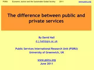 The difference between public and private services