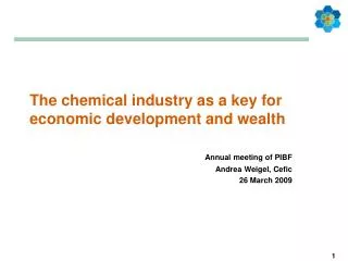The chemical industry as a key for economic development and wealth
