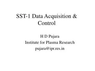 SST-1 Data Acquisition &amp; Control