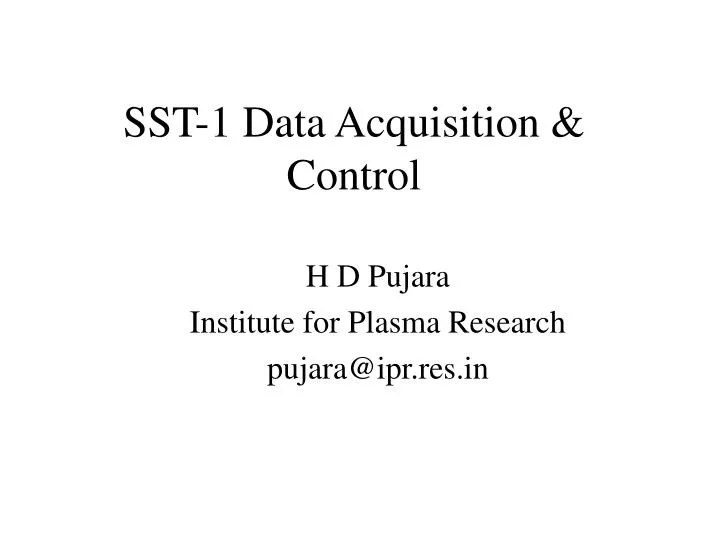 sst 1 data acquisition control