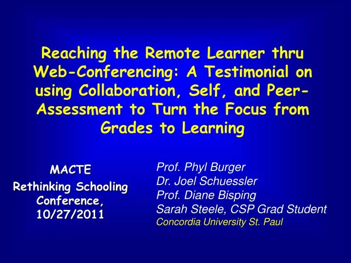 macte rethinking schooling conference 10 27 2011