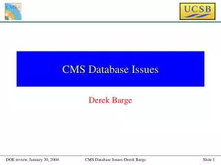 CMS Database Issues