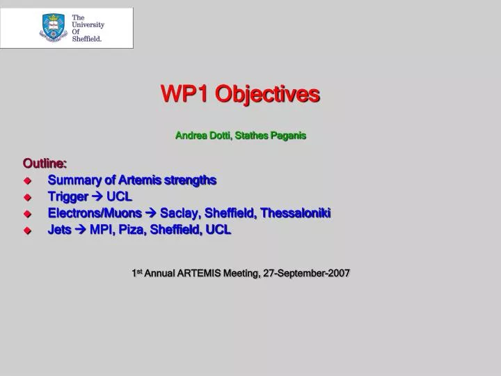 wp1 objectives