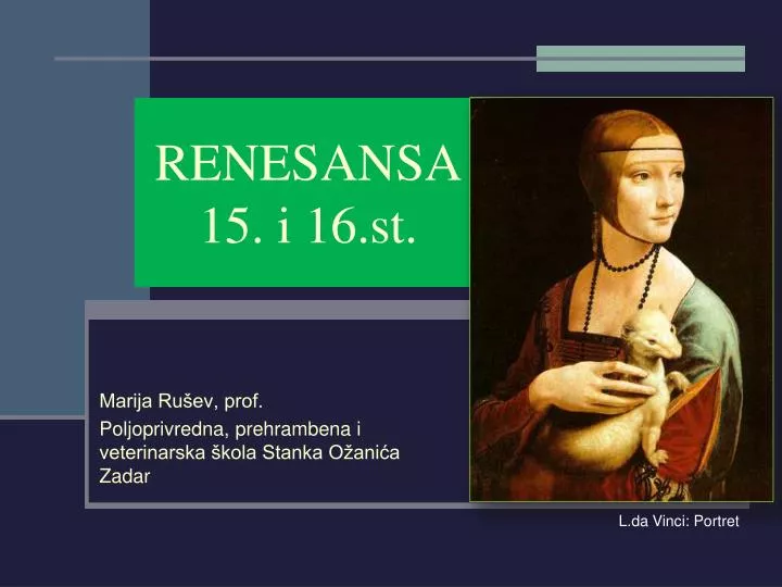 renesansa 15 i 16 st