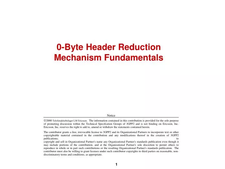 0 byte header reduction mechanism fundamentals