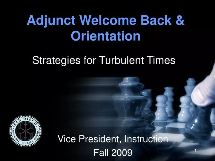 adjunct welcome back orientation