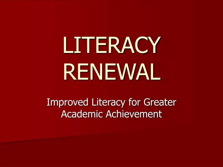 literacy renewal