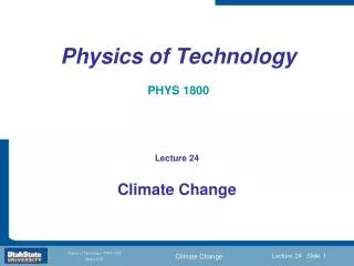 Physics of Technology PHYS 1800