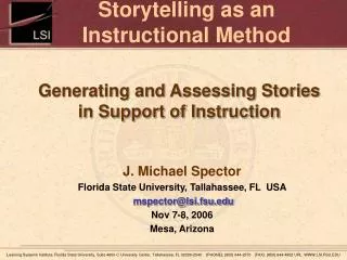Storytelling as an Instructional Method