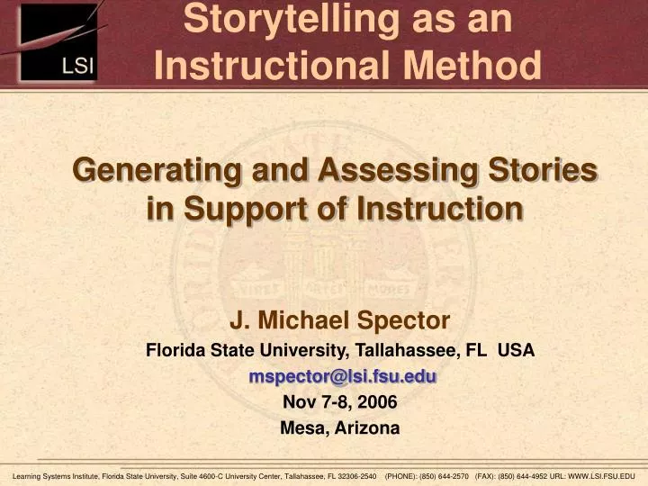 storytelling as an instructional method