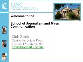 Welcome to the School of Journalism and Mass Communication