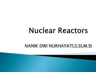 Nuclear Reactors