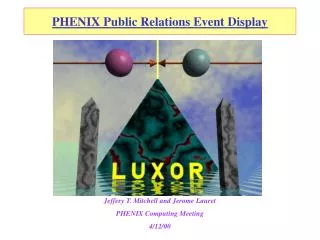 PHENIX Public Relations Event Display