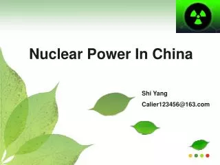 Nuclear Power In China