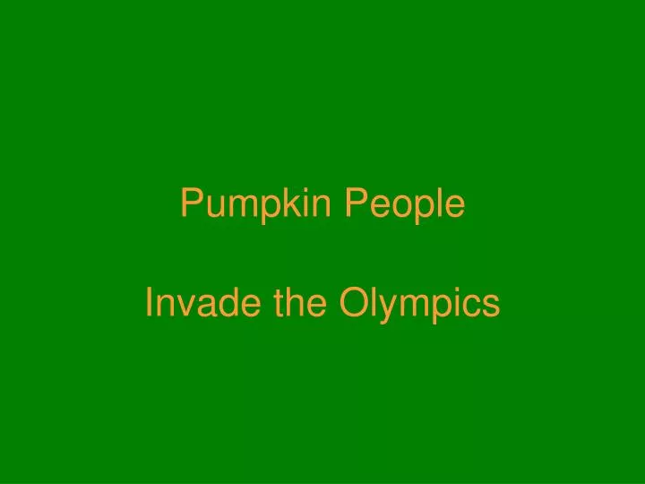 pumpkin people