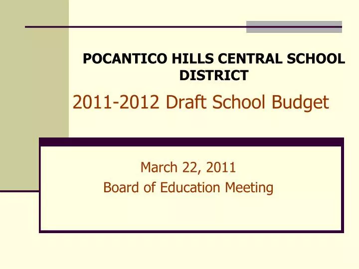 2011 2012 draft school budget