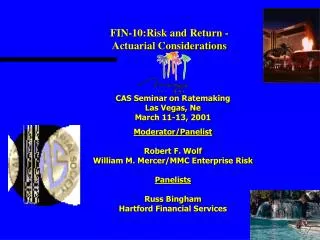 FIN-10:Risk and Return - Actuarial Considerations
