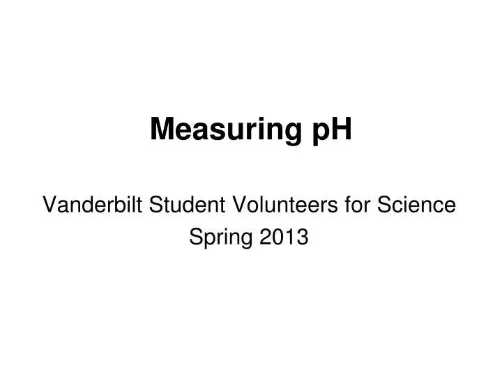 measuring ph