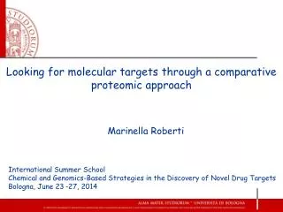 Looking for molecular targets through a comparative proteomic approach