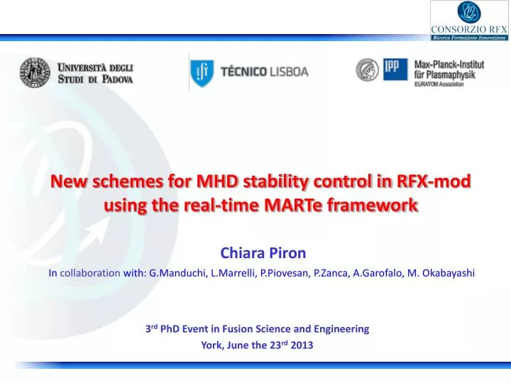 new schemes for mhd stability control in rfx mod using the real time marte framework