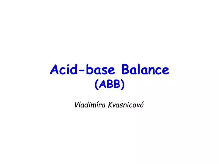 acid base balance abb