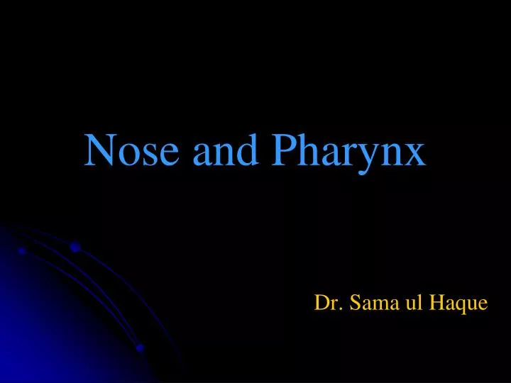 nose and pharynx