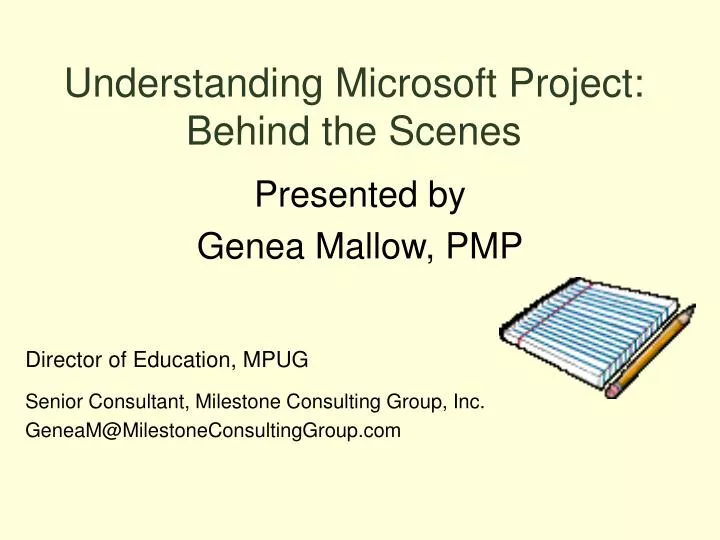 understanding microsoft project behind the scenes