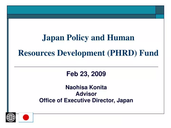 japan policy and human resources development phrd fund