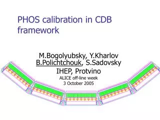 PHOS calibration in CDB framework