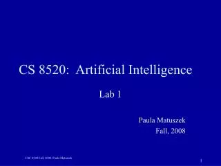 cs 8520 artificial intelligence