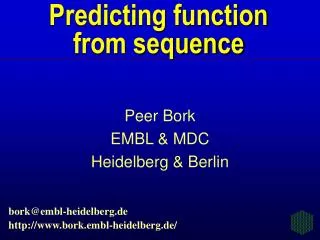 Predicting function from sequence