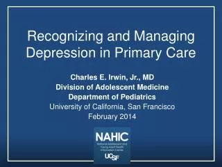 Recognizing and Managing Depression in Primary Care