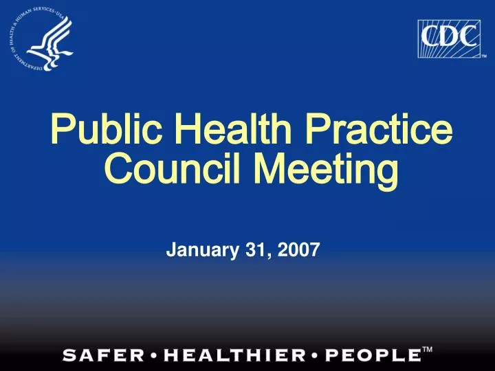 public health practice council meeting