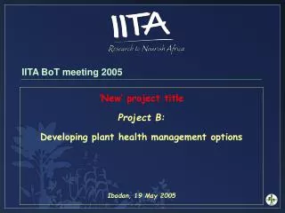 IITA BoT meeting 2005