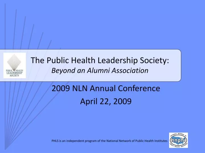 the public health leadership society beyond an alumni association