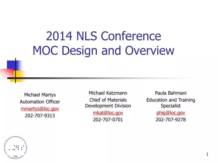 2014 nls conference moc design and overview
