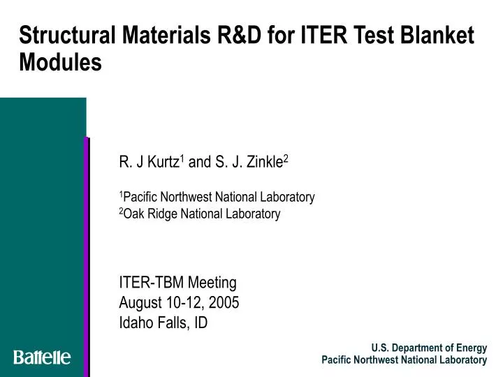 structural materials r d for iter test blanket modules