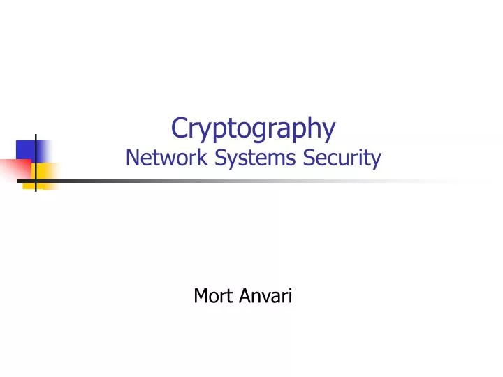 cryptography network systems security