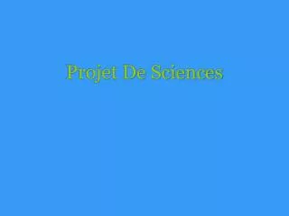 projet de sciences