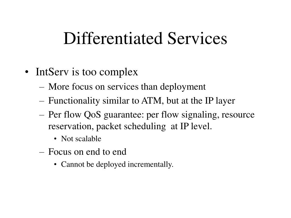PPT - Differentiated Services PowerPoint Presentation, free download ...