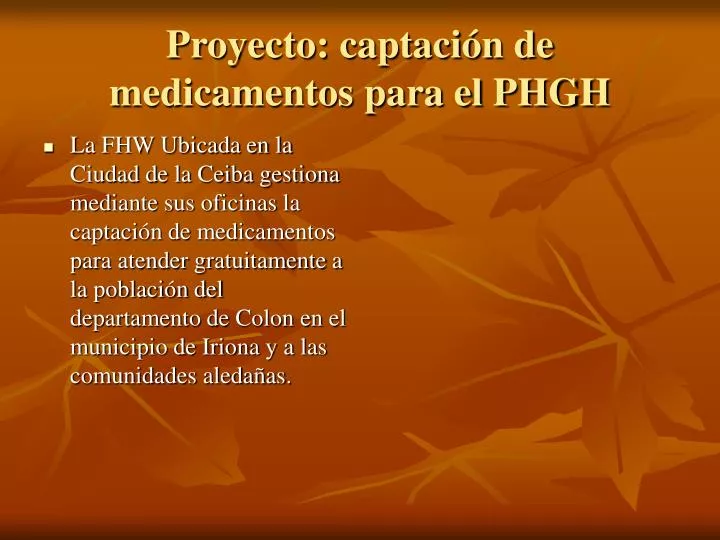 proyecto captaci n de medicamentos para el phgh