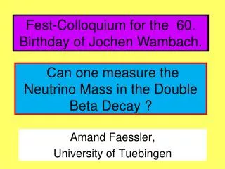 Can one measure the Neutrino Mass in the Double Beta Decay ?