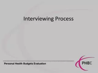 Interviewing Process