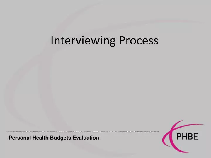 interviewing process