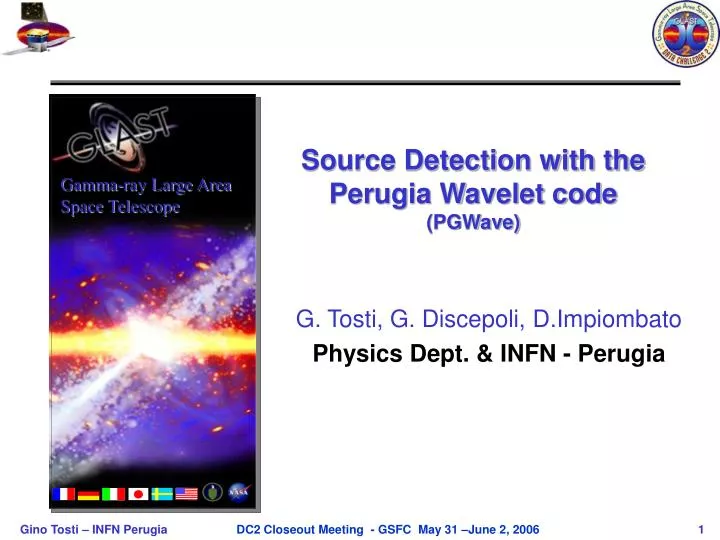 source detection with the perugia wavelet code pgwave