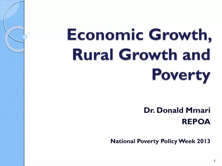 economic growth rural growth and poverty