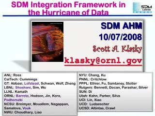 SDM Integration Framework in the Hurricane of Data