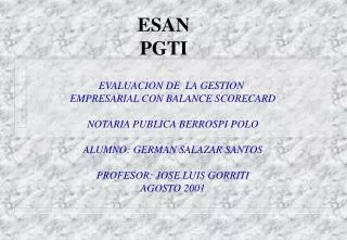 esan pgti