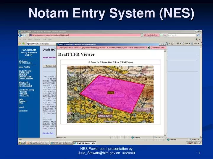 notam entry system nes
