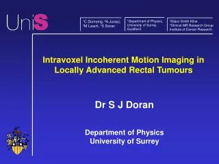 Intravoxel Incoherent Motion Imaging in Locally Advanced Rectal Tumours